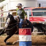 Cammi and tip turning second barrel at Schulz arena